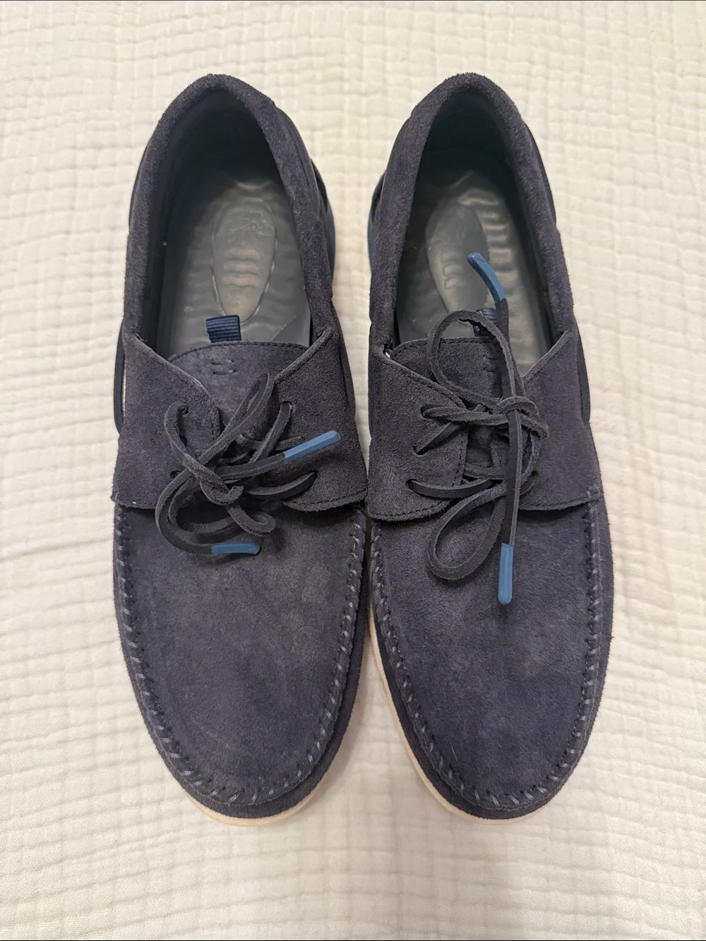 Sperry Navy Suede Plushwave 2-Eye Boat Shoes | size 13